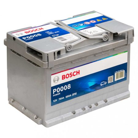 Bosch Power 12V 74Ah 680A jobb+  P0008