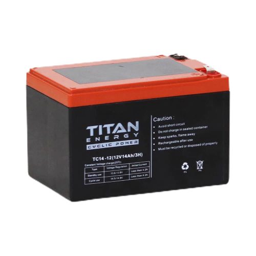 Titan Energy Cyclic AKKUMULÁTOR 12V 14Ah 6-DZM-14 - F2 zselés csúszósarus