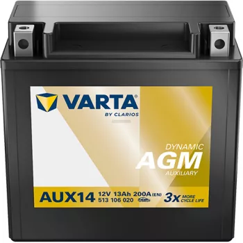  Varta Dynamic AUX - 12v 13ah - kiegészítő akkumulátor - bal+ AGM *YTX14 *AUX14