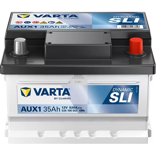 Varta Dynamic AUX - 12v 35ah - kiegészítő akkumulátor - jobb+   *AUX1