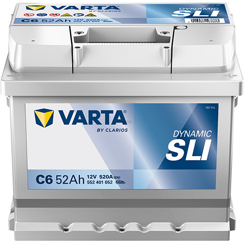 Varta Dynamic SLI - 12v 52ah - autó akkumulátor - jobb+ *alacsony