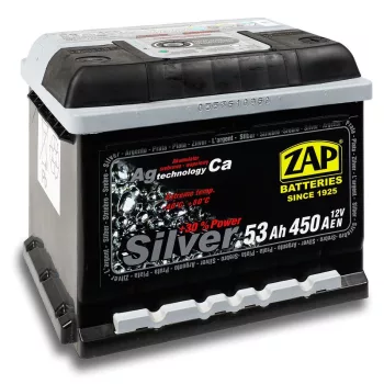 Zap Silver 12V 53Ah jobb+ akkumulátor
