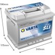 Varta Dynamic SLI - 12v 63ah - autó akkumulátor - jobb+