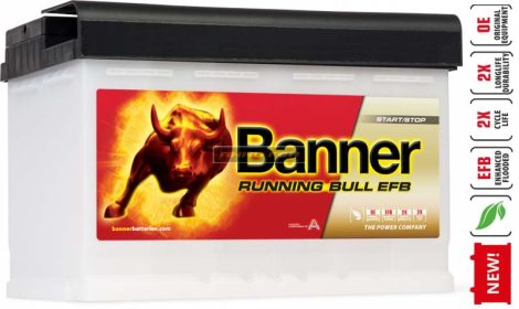 Banner Running Bull 12V 70Ah  EFB jobb+