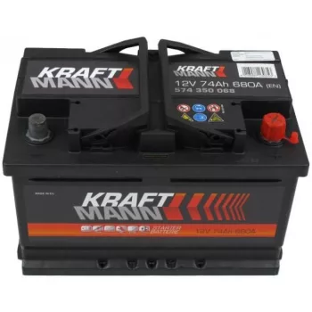 Kraftmann 12V 74Ah jobb+ akkumulátor