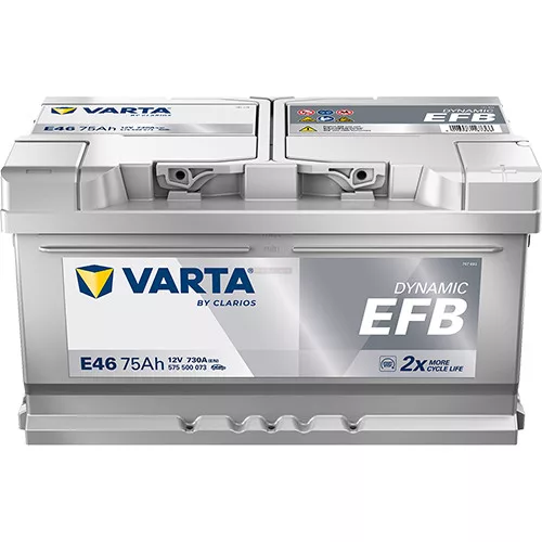 Varta Dynamic EFB - 12v 75ah - autó akkumulátor - jobb+