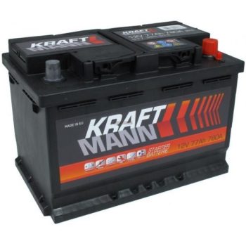 Kraftmann 12V 77Ah autó akkumulátor jobb+