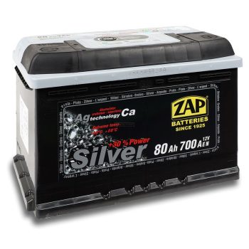 Zap Silver 12V 80Ah jobb+ akkumulátor