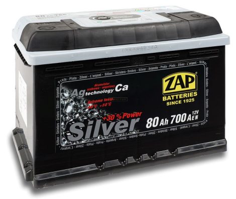 Zap Silver 12V 80Ah jobb+ akkumulátor