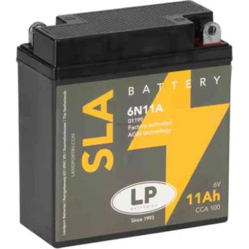 Landport SLA-6N11A motorakkumulátor, 6V 11Ah, 100A