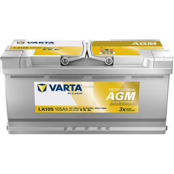   Varta Professional Dual Purpose AGM 105Ah – 12V jobb+ meghajtó akkumulátor