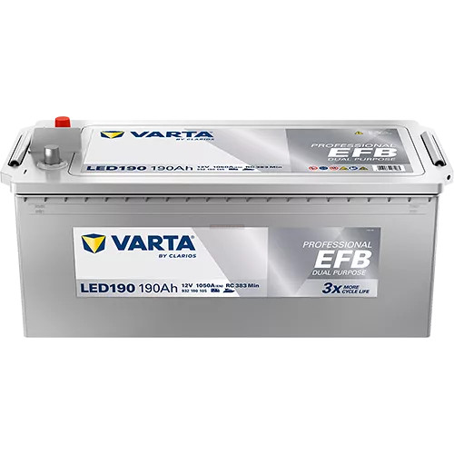 Varta Professional Dual Purpose EFB – 12V 190Ah / 1050A – munka akkumulátor (jobb+)