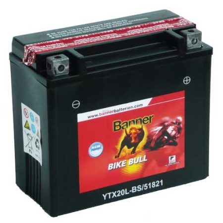 Banner Bike Bull AGM motorkerékpár-akkumulátor, YTX20L-BS