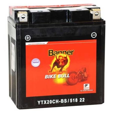Banner Bike Bull AGM motorkerékpár-akkumulátor, YTX20CH-BS