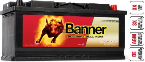 Banner Running Bull 12V 105Ah AGM jobb+