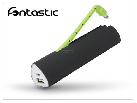 Fontastic PB2200 PowerBank hordozható akkumulátor töltő USB - micro USB csatlakozóval -  - 2200 mAh - fekete/szürke