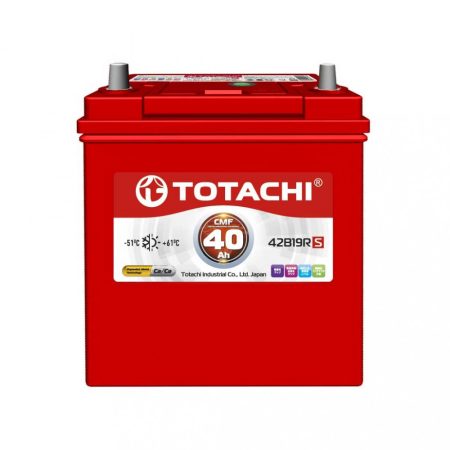 Totachi B19RS prémium akkumulátor, 12V 40Ah 380A, japán, B+