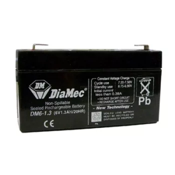 Diamec 6V 1,3Ah zselés akkumulátor