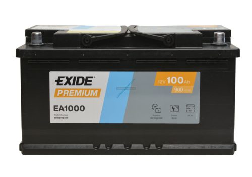 12V 100Ah autó akkumulátor jobb+ Exide Premium EA1000