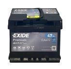 Exide Premium 12V 47Ah jobb+ EA472