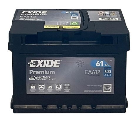 Exide Premium 12V 61Ah jobb + EA612