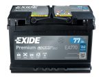 12V 77Ah autó akkumulátor Exide Premium jobb+ 