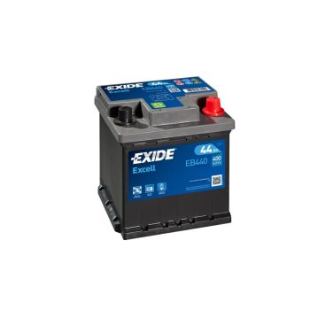 Exide Excell 12V 44Ah jobb+ autó akkumulátor EB440