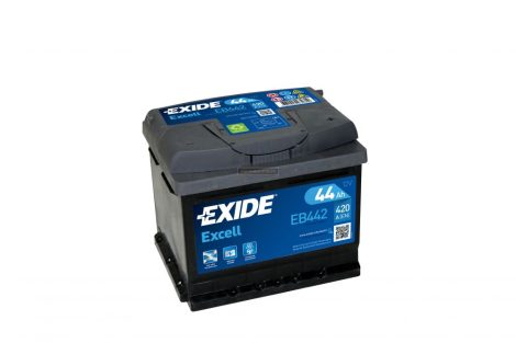 Exide Excell 12V 44Ah jobb+ autó akkumulátor EB442