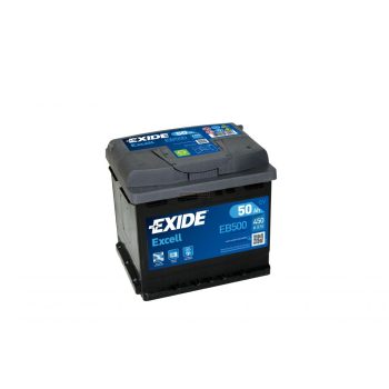 Exide Excell 12V 50Ah jobb+ autó akkumulátor EB500