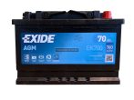 Exide AGM 12V 70Ah Start-Stop akkumulátor jobb+ EK700