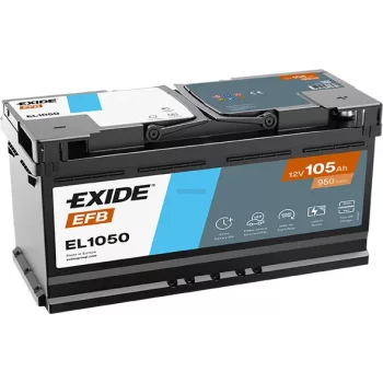   Exide Start-Stop EFB EL1050 akkumulátor, 12V 105Ah 950A, J+ EU, magas