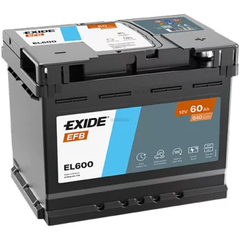 Exide 12V 60Ah Start-Stop akkumulátor EFB jobb+ EL600 640A