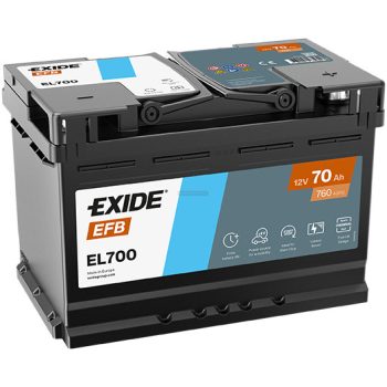 Exide 12V 70Ah Start-Stop akkumulátor EFB jobb+ EL700 760A