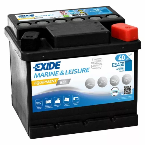 Exide zselés akkumulátor 12V 40Ah jobb+