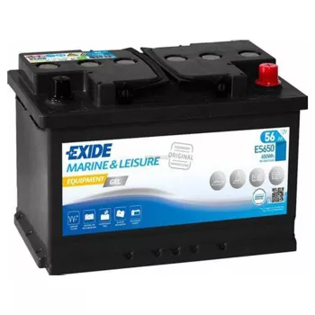 Exide zselés akkumulátor 12V 56Ah jobb+