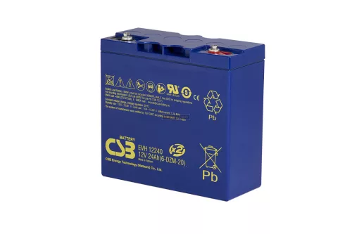Zselés akkumulátor CSB EVH12240 (12V/25Ah)