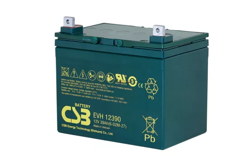 Zselés akkumulátor CSB EVH12390 (12V/39Ah)