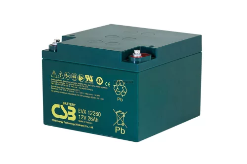Zselés akkumulátor CSB EVX12260 I (12V/26Ah)