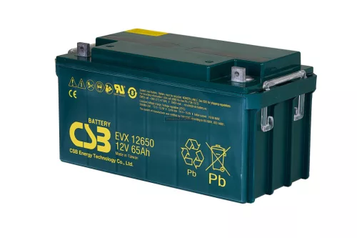 Zselés akkumulátor CSB EVX12650 (12V/66Ah)