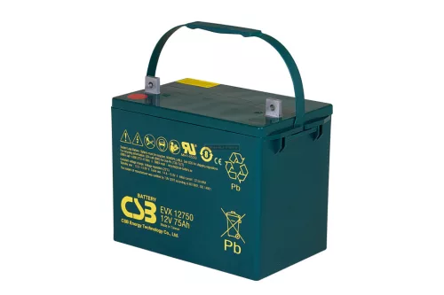 Zselés akkumulátor CSB EVX12750 (12V/75Ah)