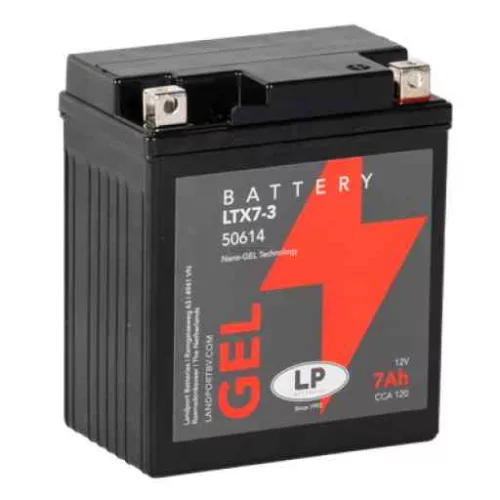 Landport GEL-LTX7-3 motorakkumulátor, 12V 7Ah, 120A