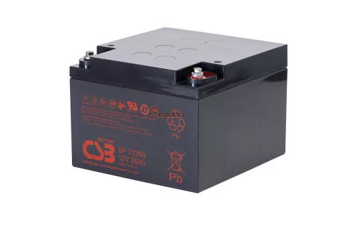 Zselés akkumulátor CSB GP12260 (12V/27,4Ah)