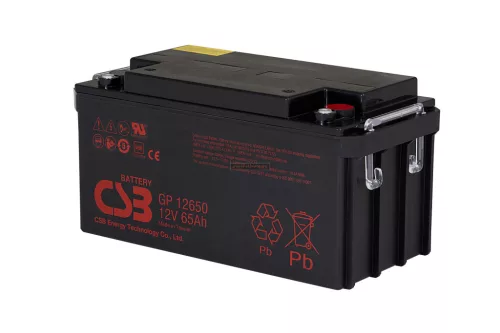 Zselés akkumulátor CSB GP12650 (12V/65Ah)