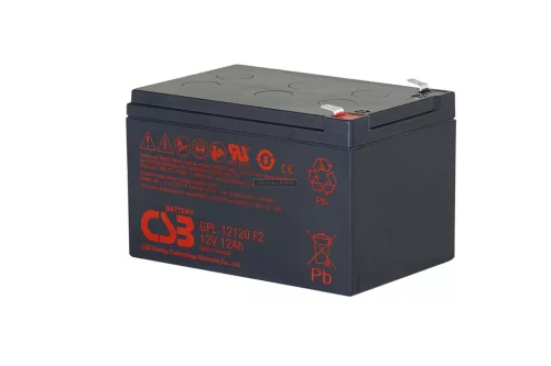 Zselés akkumulátor CSB GPL12120 F2 (12V/12Ah)