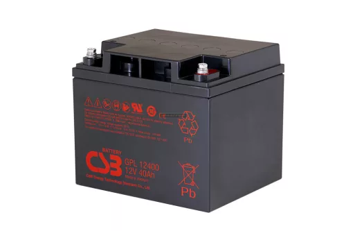 Zselés akkumulátor CSB GPL12400 (12V/44,4Ah)