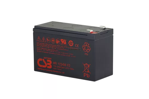 Zselés akkumulátor CSB HR1234W F2 (12V/8,4Ah)