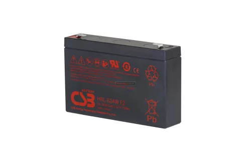Zselés akkumulátor CSB HRL634W F2 (6V 8,2Ah)