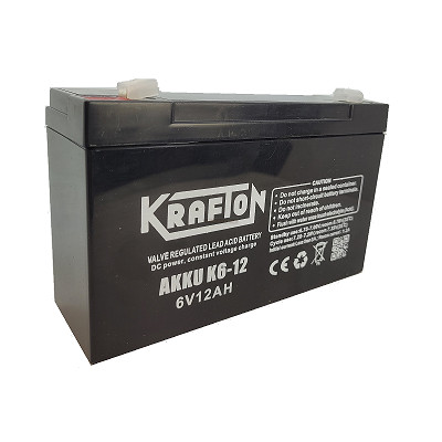 Krafton 6V 12Ah zselés akkumulátor 