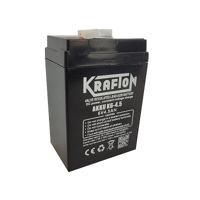 Krafton 6V 4,5Ah zselés akkumulátor