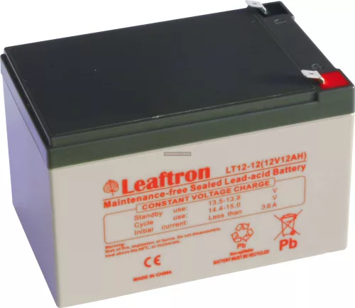 Zselés akkumulátor Leaftron LT12-12 T2 (12V 12Ah)